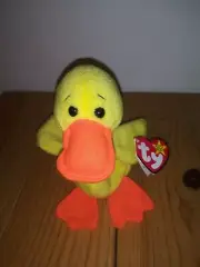 RETIRED Ty Beanie Baby QUACKERS DUCK ERRORS With Tags RARE PVC