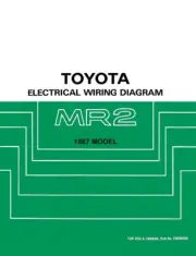 1987 Toyota MR-2 Wiring Diagrams Schematics Layout Factory OEM
