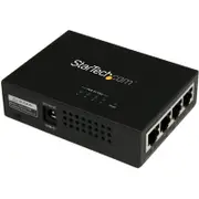 StarTech PoE Injector - 4 Port, 52V, 2.31A, Wall Mountable Black