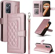 Compatible with Oppo A96 4G / A76 4G Cover,Compatible with Oppo A36 4G / K10 4G Wallet Kickstand Magnetic Closure Flip Case Pink