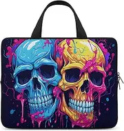 Laptop Case Sleeve Shockproof Computer Carrying Bag Two Different Skulls Notebook Case Cover Laptop Bag Water Resistant Computer Cases Tablet Briefcase for Travel Business 12 Inch
