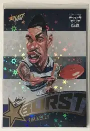 2019 Select Footy Stars Tim Kelly Starburst Team Colour Geelong