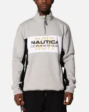 [NAUTICA] Nautica Mallard 1/4 Zip-up Top Grey Marle - Size S S Grey Marle