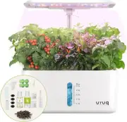 Hydroponics Growing System Indoor Garden: 8 Pods Herb Garden Kit Indoor with LED