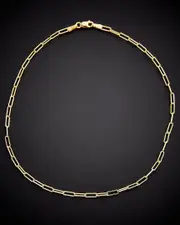 14K Italian Gold Paperclip Chain Bracelet