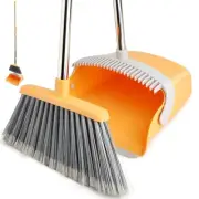 Broom and Dustpan Set, Dustpans with Broom Combo for Home, Heavy Dust Broom a...