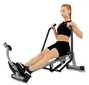 COOKX XBSLJ Foldable Rowing Machines Rowing Machine for House Use Foldable 12 Level Adjustable Resistance Double Paddle Hydraulic Rowing Trainer Silent Small Fitness Equipment