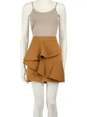 Isabel Marant Étoile Brown Ruffle Accent Mini Skirt