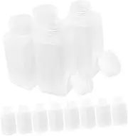 DECOMELODY 12Pcs Laboratory Sample Bottles Empty Containers with Cap Leakproof for Chemicals Industry and Research Use Portable Design