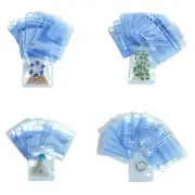 100Pcs 5*7CM PVC Clear Plastic Grip Seal Bag Jade Jewelry Ring Storage Pouch B