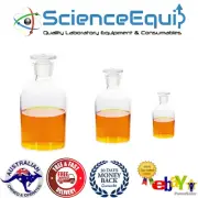 REAGENT BOTTLES APOTHECARY BOROSILICATE CLEAR GLASS WITH STOPPER - 7 SIZES