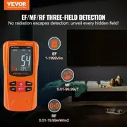 3-in-1 EMF Meter 5Hz-6GHz Handheld Rechargeable Electromagnetic Field Radiation Detector Digital LCD EMF Tester for EF MF RF Home Inspections