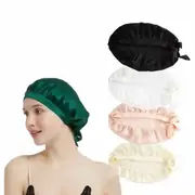 Pure Silk Womens Sleep Cap Hat Wrap Hot Hair Care Elastic Sleeping Bonnet