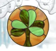 Handmade One of a Kind Stained Glass Shamrock St Patricks Day Irish Clover