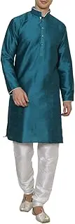 [Royal Kurta] Silk Blend Kurta Pyjama Green