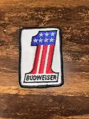 Vintage Patch Budweiser Beer Red White Blue Number One Sew On Or Iron On