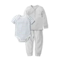 在飛比找momo購物網優惠-【baby童衣】任選 居家套裝組 包屁衣+套裝3件套 601
