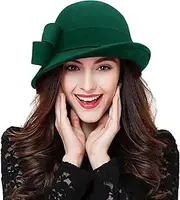 [ORIDOOR] British Style Pillbox Hat Women Church Wedding Winter Vintage Fascinator Beret 100% Wool Felt Hat with Veil