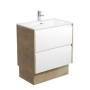 750/900/1200*465*670/870mm JOLI AMATO Matte White Vanity with Scandi Oak Panels