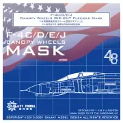 Galaxy 1/48 F-4C/D/E/J Canopy Wheels Die-Cut Flexible Mask for Hasegawa Kit