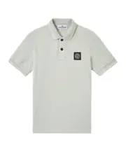 Stone Island Junior Compass-Badge Short Sleeved Polo Shirt 8Y,6Y,4Y,3Y,14Y,2Y,12Y,10Y gypsum color