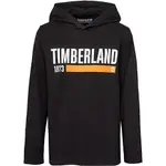 ADOBEU.S. TIMBERLAND 標幟LOGO長袖連帽上衣 男童 中大童 青年 黑 灰