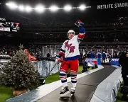 Artemi Panarin 2024 Stadium Series Crowd Salute New York Rangers 8x10 NHL Photo