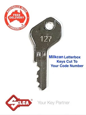 Suits Milkcan Letterbox Key Replacement -Mail box Keys Cut -Letter Box FREE POST