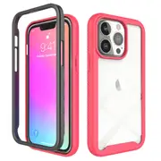 MCC Shockproof Bumper Case iPhone 13 Pro Clear Back Cover Apple 13Pro [Magenta]