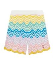 Casablanca Gradient Wave Knit Shorts L soft and colorful
