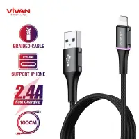 在飛比找蝦皮購物優惠-Vivan VDL100 數據線 IPHONE 2.4A 1