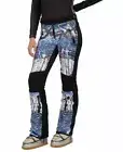 Sportalm Women Abell Print Softshell Blue Ski Pants S 36