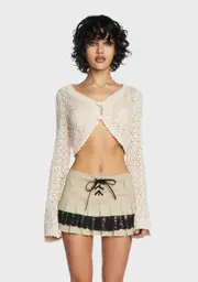 [Current Mood] Nature Goddess Crochet Cardigan- Off White