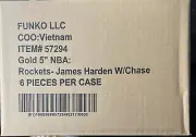 POP FUNKO GOLD James Harden SEALED CASE WITH CHASE 5 INCH FIGURE #57294