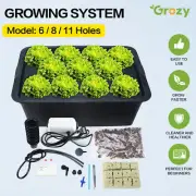Hydroponics 6/8/11 Plants Complete DWC Growing Kits System Grow Vegetable Fruits