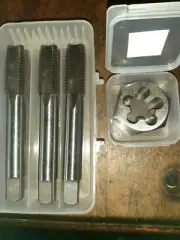 M16 X 2.0, HSS 3 PCS SET Hand Tap Taper Inter bottom+ HSS Die NUT TS