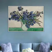 在飛比找momo購物網優惠-《花瓶裡的紫色鳶尾花》梵谷．後印象派 世界名畫 風景油畫 4
