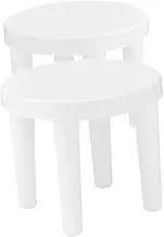 CRILSTYLEO 2pcs Non Slip Small Step Stool for Bathroom Garden Stool Stable Shoe Changing Seat Compact Design for