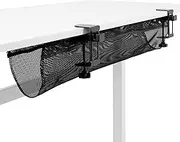 VIVO Mesh 36 Inch Clamp-on Under Desk Cable Net, Workstation Wire Organizer, Cable Management for Home and Office, Black, DESK-AC36MH