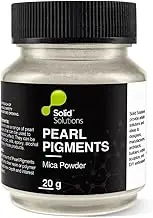 Mica Powder for Epoxy Resin, Pearlescent Natural Metallic Pigment Powder for Lip Gloss, Nails, Slime, Bath Bombs Soap, Making Polymer Clay | Colour - Snow White