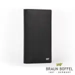 【BRAUN BUFFEL 德國小金牛】台灣總代理 HOMME-M紳士 17卡拉鍊零錢長夾-黯黑(BF306-301-BK)