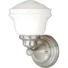 Vaxcel Huntley 1 Light 7 inch Satin Nickel Bathroom Light Wall Light, W0167