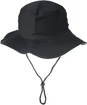 [N\A] NA Summer and Autumn Men's Bucket Hats, Ladies Sun Hats, Bob Hats, UV Protection Outdoor Fishing Hats, Wide-Brimmed Hats, Men's Sunshade Solid Color Hats, Men's Black