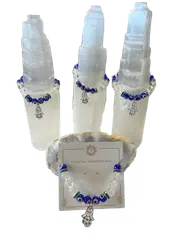 Evil Eye Hamsa Hand Clear Quartz Crystals Protection Bracelet 8mm