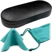 Hard Glasses case - Small Chic Sunglasses with easy opening lip - As166l Black