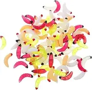Abaodam 100pcs Swimbaits Soft Fishing Lures Kit Lightweight Artificial Baits for Freshwater Saltwater Fishing Biomimetic Design for Bass Trout Enthusiasts