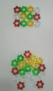 28 Petal Nest Bulb Rings Ceramic Christmas Tree RED GREEN CLEAR YELLOW