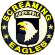 U.S. Army 101st Airborne Screaming Eagles Car Grille Badge 3"