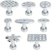 Hyamass 8Pcs Paintless Dent Repair Tool Zinc Alloy Glue Puller Tabs Paintless Dent Repair Hail Removal Tool