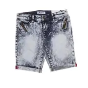 TRACTR Girl's Denim Roll Up Shorts - Acid Wash